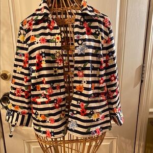 Floral Striped Women's Jacket